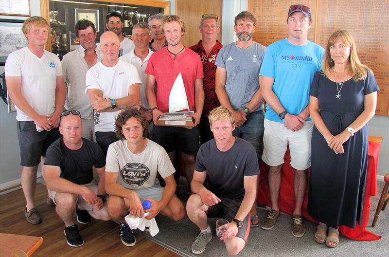 Noble Allen 2018 International Moth UK Championship prize winners with Liz Adams of Allen Sailing photo copyright Mark Jardine / IMCA UK taken at Thorpe Bay Yacht Club and featuring the International Moth class