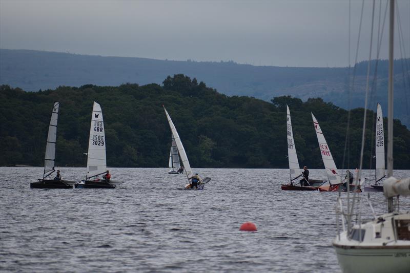 International Moth Lowrider Nationals at Loch Lomond photo copyright Katie Hughes taken at Loch Lomond Sailing Club and featuring the International Moth class