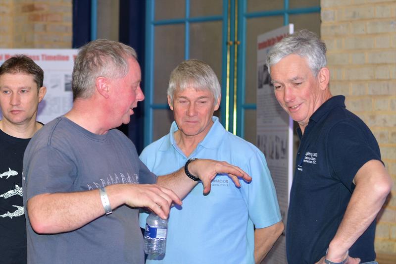 Paul, Lyndon, Ian with John Claridge at the RYA Dinghy Show 2019 photo copyright Katie Hughes taken at RYA Dinghy Show and featuring the International Moth class