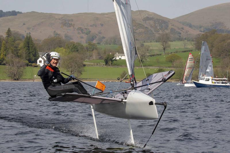 International Moths at the Ullswater YC Daffodil Regatta photo copyright Tim Olin / www.olinphoto.co.uk taken at Ullswater Yacht Club and featuring the International Moth class