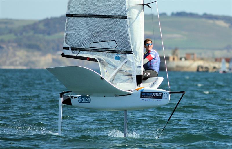 2019 Wetsuit Outlet UK Moth Nationals at Castle Cove SC day 2 photo copyright Mark Jardine / IMCA UK taken at Castle Cove Sailing Club and featuring the International Moth class