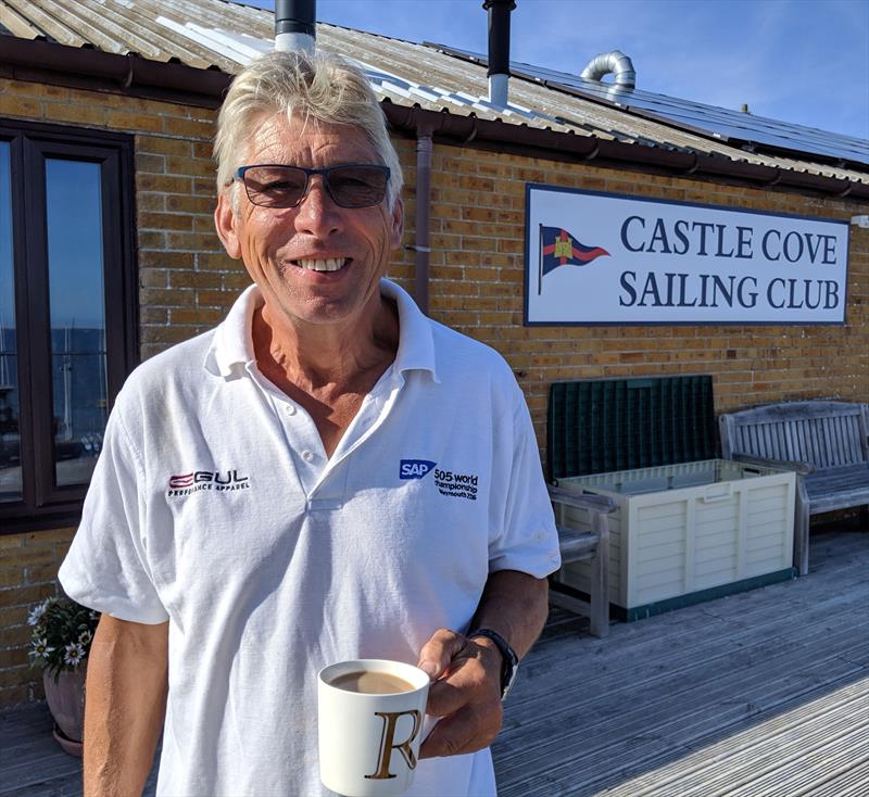 Bill Barker, Race Office in the 2019 Wetsuit Outlet UK Moth Nationals at Castle Cove SC photo copyright Mark Jardine / IMCA UK taken at Castle Cove Sailing Club and featuring the International Moth class