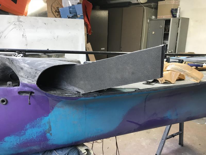Valkyrie's new higher wings take shape photo copyright James Sainsbury taken at  and featuring the International Moth class