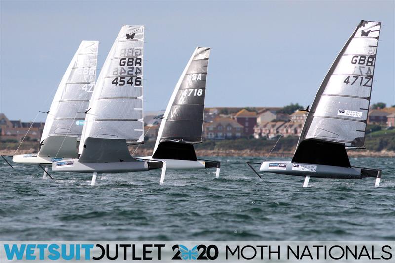 Wetsuit Outlet UK Moth Nationals day 1 photo copyright Mark Jardine / IMCA UK taken at Weymouth & Portland Sailing Academy and featuring the International Moth class