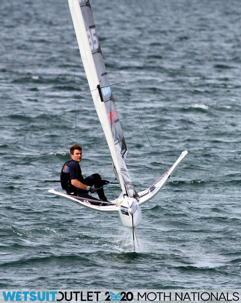 Dylan Fletcher on day 5 of the Wetsuit Outlet UK Moth Nationals photo copyright Mark Jardine / IMCA UK taken at Weymouth & Portland Sailing Academy and featuring the International Moth class