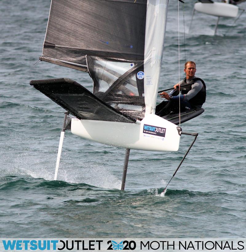 Chris Draper on day 5 of the Wetsuit Outlet UK Moth Nationals photo copyright Mark Jardine / IMCA UK taken at Weymouth & Portland Sailing Academy and featuring the International Moth class