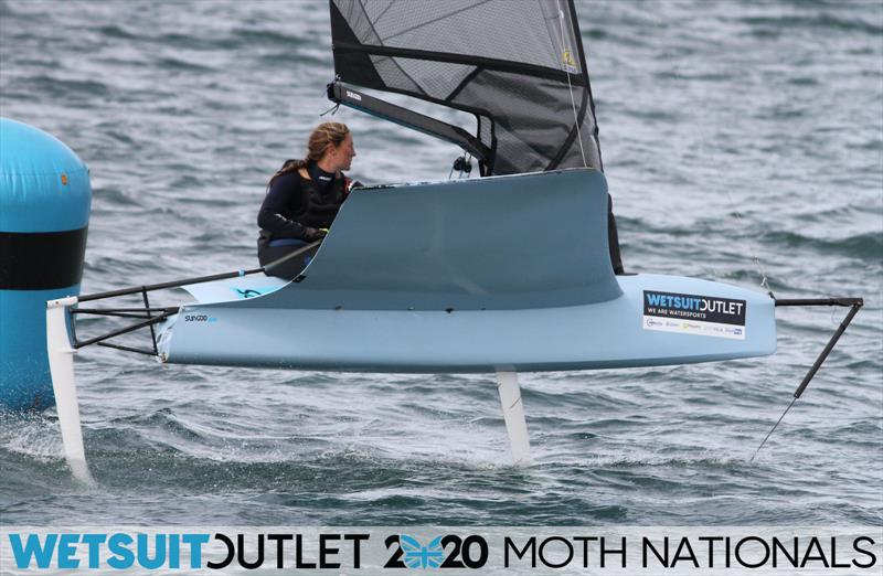 Emily Nagel on day 5 of the Wetsuit Outlet UK Moth Nationals photo copyright Mark Jardine / IMCA UK taken at Weymouth & Portland Sailing Academy and featuring the International Moth class