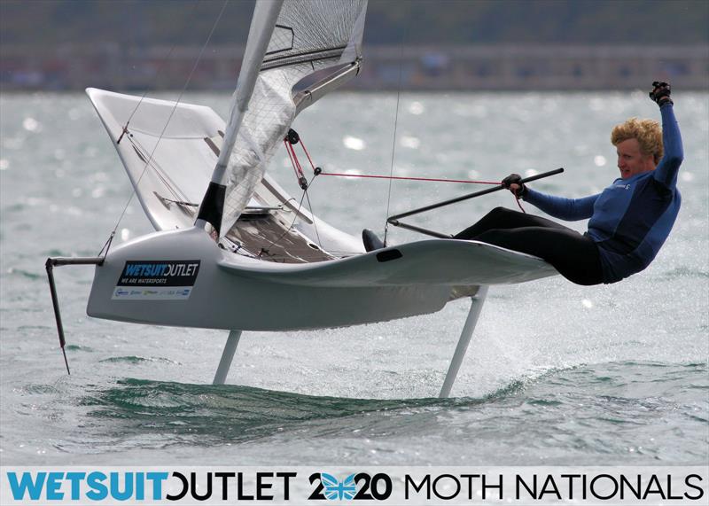Alex Adams on day 5 of the Wetsuit Outlet UK Moth Nationals photo copyright Mark Jardine / IMCA UK taken at Weymouth & Portland Sailing Academy and featuring the International Moth class