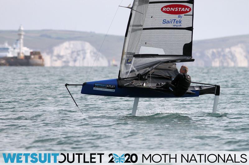 Jason Belben on day 5 of the Wetsuit Outlet UK Moth Nationals photo copyright Mark Jardine / IMCA UK taken at Weymouth & Portland Sailing Academy and featuring the International Moth class