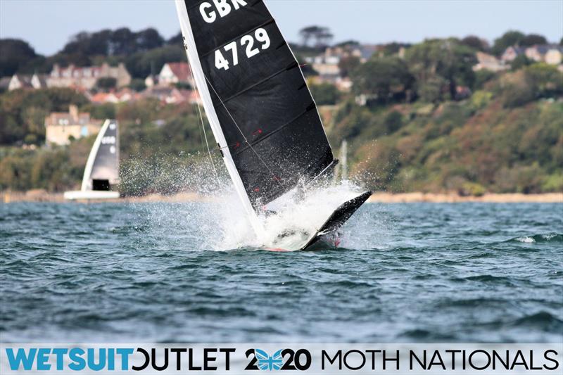 Ollie Holden goes down the mine on day 5 of the Wetsuit Outlet UK Moth Nationals photo copyright Mark Jardine / IMCA UK taken at Weymouth & Portland Sailing Academy and featuring the International Moth class
