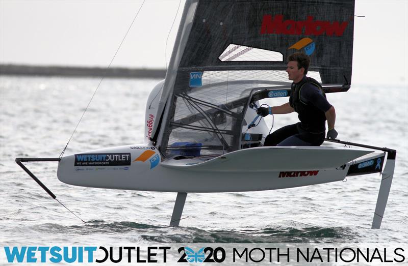 Dylan Fletcher on day 5 of the Wetsuit Outlet UK Moth Nationals photo copyright Mark Jardine / IMCA UK taken at Weymouth & Portland Sailing Academy and featuring the International Moth class