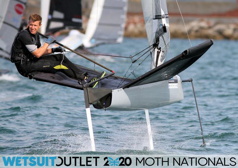 Paul Gliddon on day 5 of the Wetsuit Outlet UK Moth Nationals photo copyright Mark Jardine / IMCA UK taken at Weymouth & Portland Sailing Academy and featuring the International Moth class