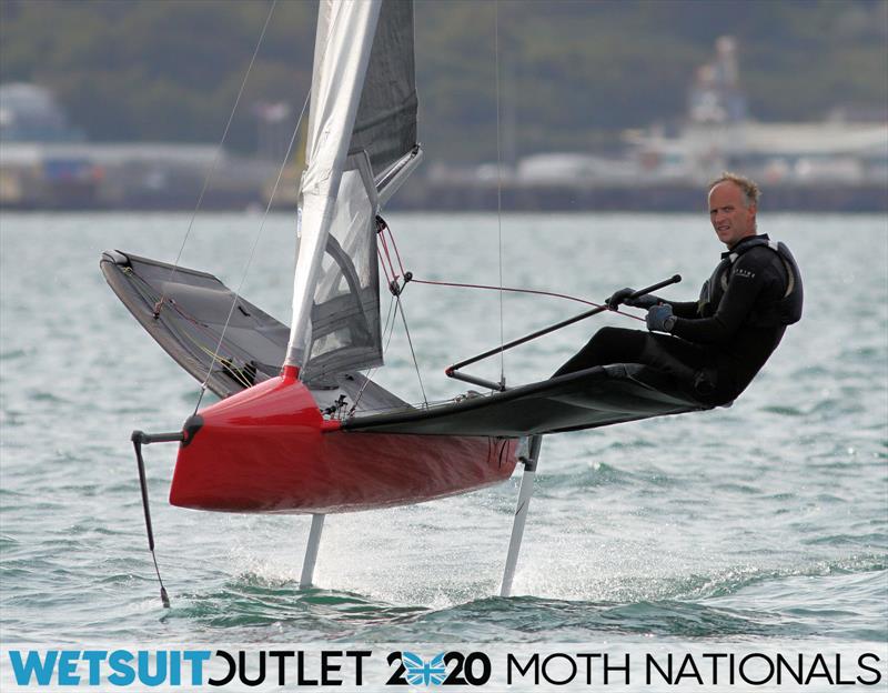 Ollie Holden on day 5 of the Wetsuit Outlet UK Moth Nationals photo copyright Mark Jardine / IMCA UK taken at Weymouth & Portland Sailing Academy and featuring the International Moth class