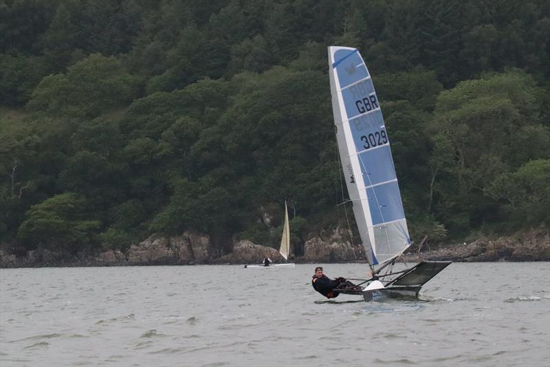 Paul Hignett at full stretch in his winning Lowrider Moth during the Solway Yacht Club June Open photo copyright Nicola McColm taken at Solway Yacht Club and featuring the International Moth class