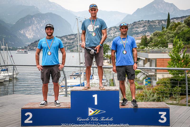 Italian Open Moth Championship on Lake Garda - Italian Nationals Podium photo copyright Giovanni Mitolo / Classe Italiana Moth taken at Circolo Vela Torbole and featuring the International Moth class