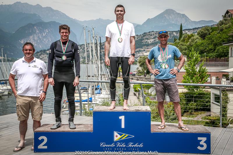 Italian Open Moth Championship on Lake Garda - Open Championship Podium photo copyright Giovanni Mitolo / Classe Italiana Moth taken at Circolo Vela Torbole and featuring the International Moth class