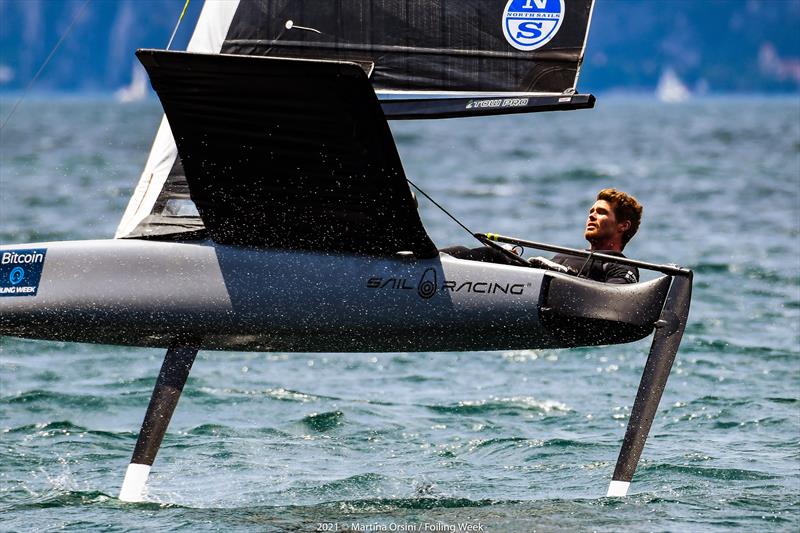 Tom Slingsby at Foiling Week 2021 photo copyright Martina Orsini / Foiling Week taken at Fraglia Vela Malcesine and featuring the International Moth class