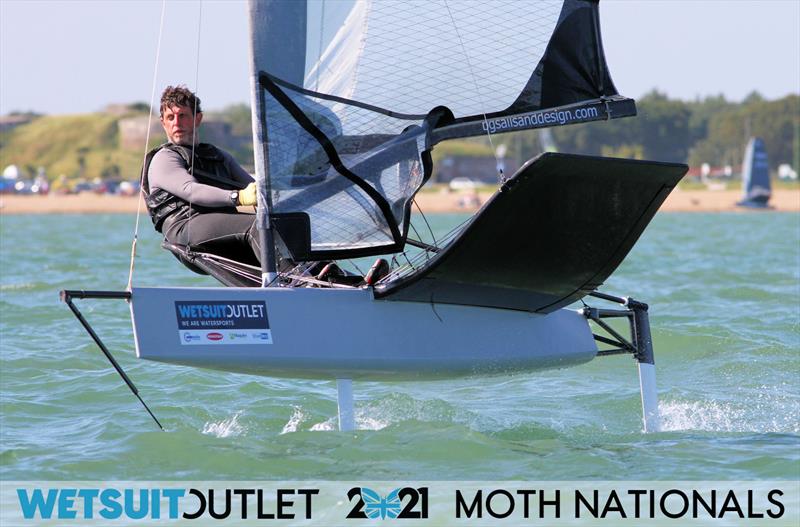 Brad Gibson on day 3 of the Wetsuit Outlet UK Moth Nationals 2021 - photo © Mark Jardine / IMCA UK