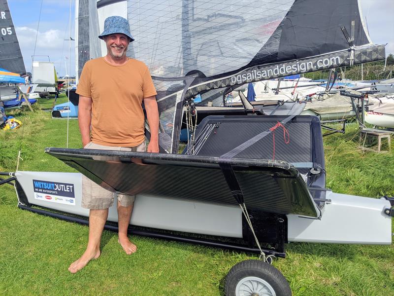 Brad Gibson - the ultimate boat bimbler! photo copyright Mark Jardine / IMCA UK taken at Stokes Bay Sailing Club and featuring the International Moth class