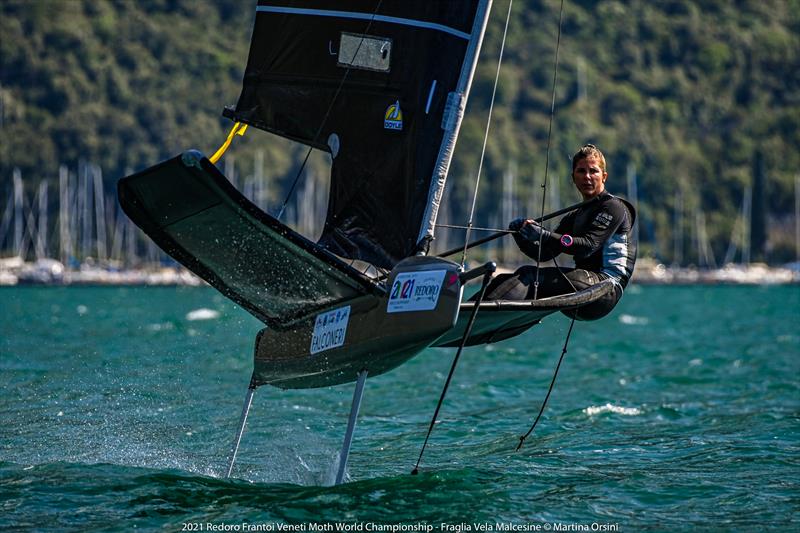 International Moth Worlds 2021 day 2 photo copyright Martina Orsini taken at Fraglia Vela Malcesine and featuring the International Moth class