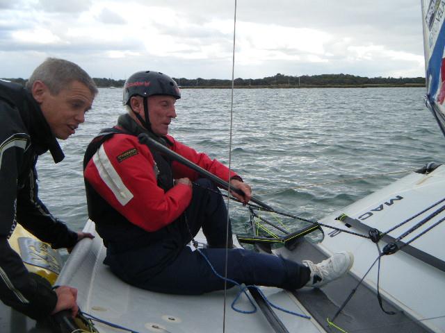 Stuart Jardine becomes the oldest foiling moth sailor at 78 photo copyright Peter Barton taken at Royal Lymington Yacht Club and featuring the International Moth class