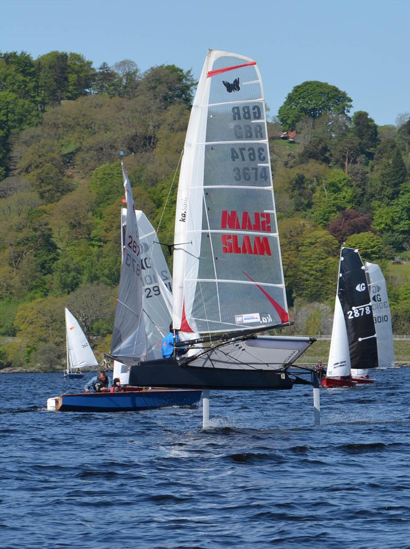 International Moth Inlands at Bala photo copyright John Hunter taken at Bala Sailing Club and featuring the International Moth class