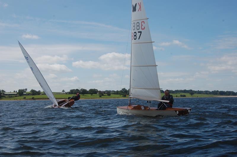 The weekend was dominated by two very different singlehanders, Peter Vinton his is Fairey Finn and Ian Marshall in his Shelly 1 International Moth during the inaugural Classic Dinghy Regatta at Blithfield photo copyright Dougal@davidhenshallmedia taken at Blithfield Sailing Club and featuring the International Moth class