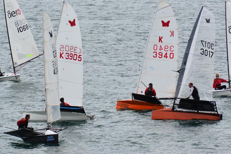 International Moth fleet at Abersoch Dinghy Week photo copyright Richard Packham taken at South Caernarvonshire Yacht Club and featuring the International Moth class