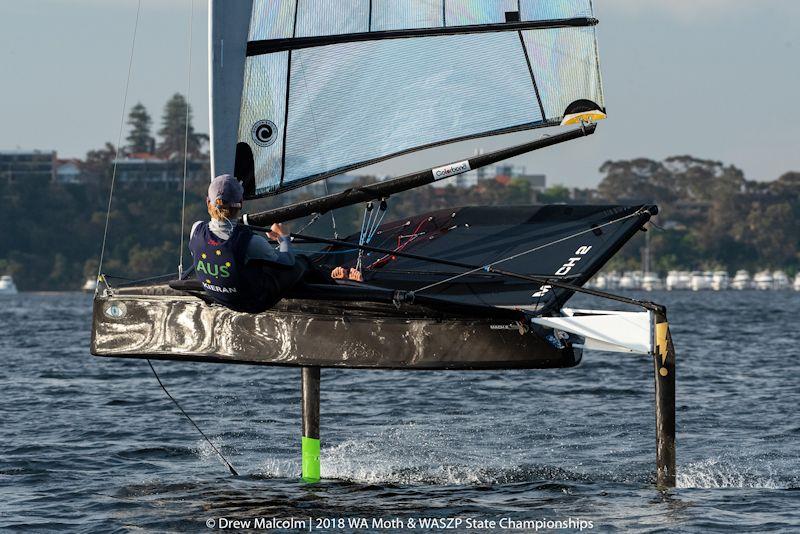 WA Moth State Championship at Perth day 2 photo copyright Drew Malcolm taken at Royal Freshwater Bay Yacht Club and featuring the International Moth class
