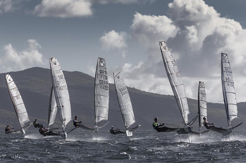 The Moths sailed four races today with reaching starts and finishes photo copyright Jean-Marie Liot / Martinique Flying Regatta taken at  and featuring the International Moth class