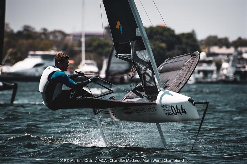 Tom Slingsby had a solid first day at 2019 Chandler Macleod Moth World Championship photo copyright Martina Orsini taken at Mounts Bay Sailing Club, Australia and featuring the International Moth class