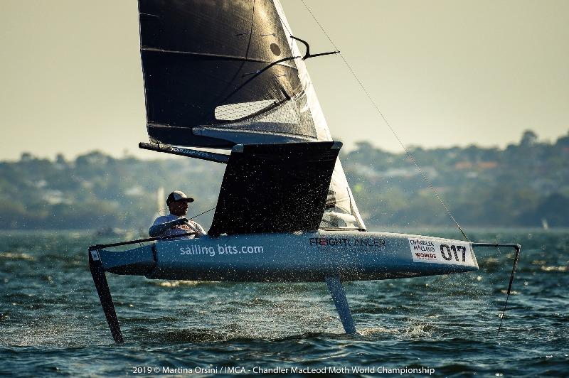 Dean Souter  - 2019 Chandler Macleod Moth Worlds - December 2019 - Mounts Bay, West Australia photo copyright Martina Orsini taken at Mounts Bay Sailing Club, Australia and featuring the International Moth class