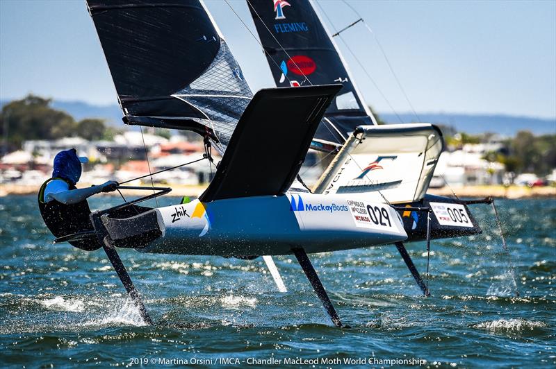 Scott Babbage sailed a Bieker Moth by Mackay Boats to fourth overall - 2019 Chandler MacLeod Moth World Championship photo copyright Martina Orsini taken at  and featuring the International Moth class