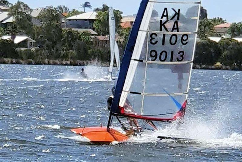 With breeze and flat water a tunnel scow Moth is just about the most fun you could have in an 11ft unexpensive dinghy - photo © Scow & Lowriders Australia