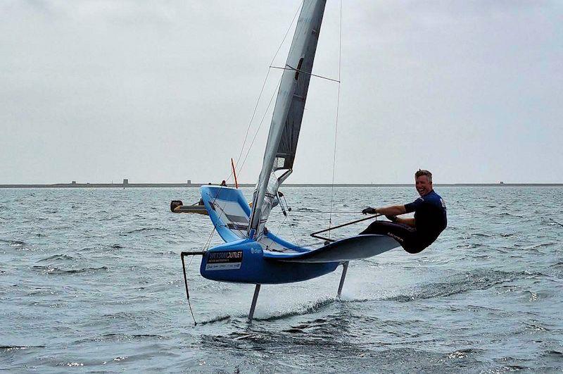 Stuart Bithell makes a clean sweep at the International Moth GP at the WPNSA photo copyright Dylan Fletcher taken at Weymouth & Portland Sailing Academy and featuring the International Moth class