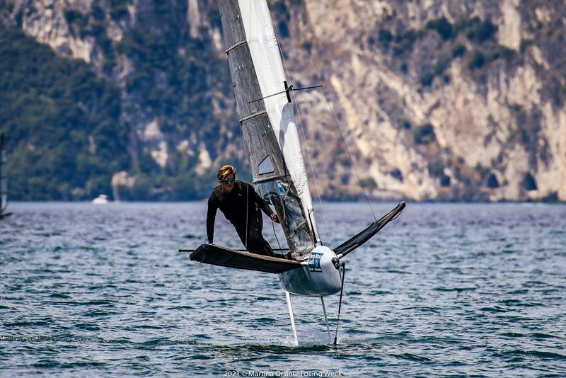 Nicolai Jabcobsen (HKG). Liberty Bitcoin Moth Cup, Foiling Week 2021 photo copyright Martina Orsini/Foiling Week taken at Fraglia Vela Malcesine and featuring the International Moth class