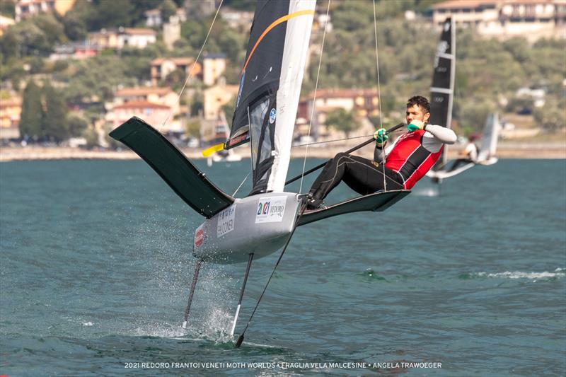 Iain Jensen - (AUS) - 2021 International Moth World Championship - Lake Garda, Italy - September 2021 photo copyright Angela Trawoeger taken at Fraglia Vela Malcesine and featuring the International Moth class