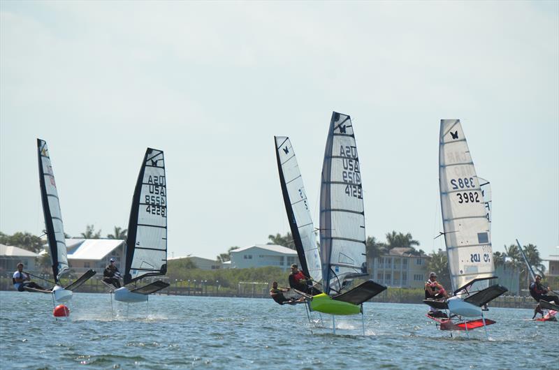 On-the-water Moth action at a 2019 Foiling Midwinters event photo copyright Robert Saylor  taken at Upper Keys Sailing Club and featuring the International Moth class