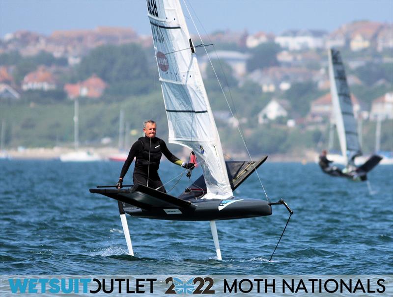 Jason Belben on Day 2 of the 2022 Wetsuit Outlet UK Moth Class Nationals at the WPNSA photo copyright Mark Jardine / IMCA UK taken at Weymouth & Portland Sailing Academy and featuring the International Moth class