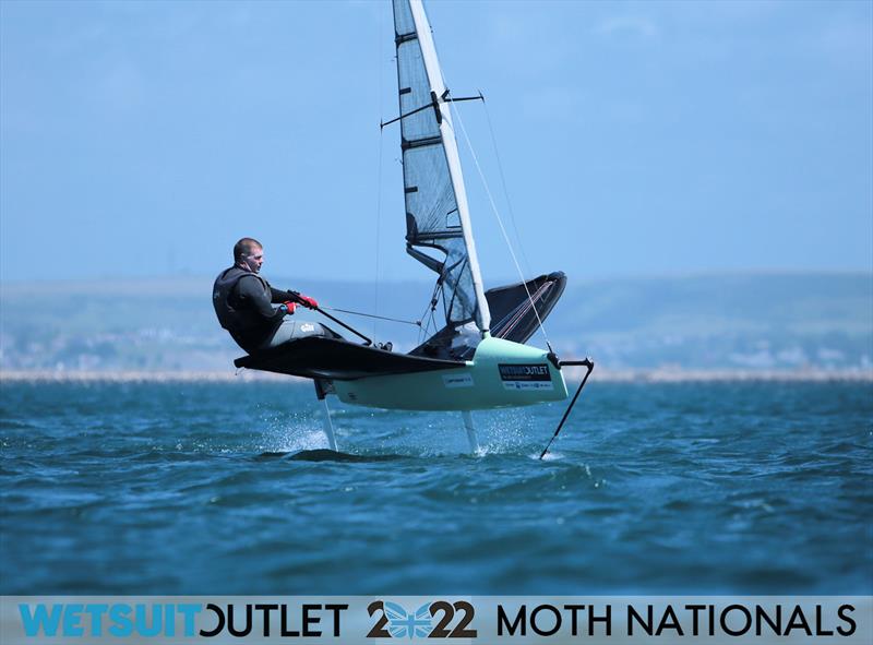 Gareth Davies on Day 3 of the 2022 Wetsuit Outlet UK Moth Class Nationals at the WPNSA - photo © Mark Jardine / IMCA UK