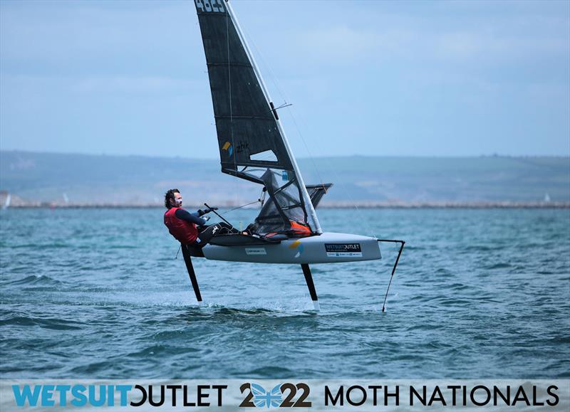 Brad Funk on Day 4 of the 2022 Wetsuit Outlet UK Moth Class Nationals at the WPNSA - photo © Mark Jardine / IMCA UK