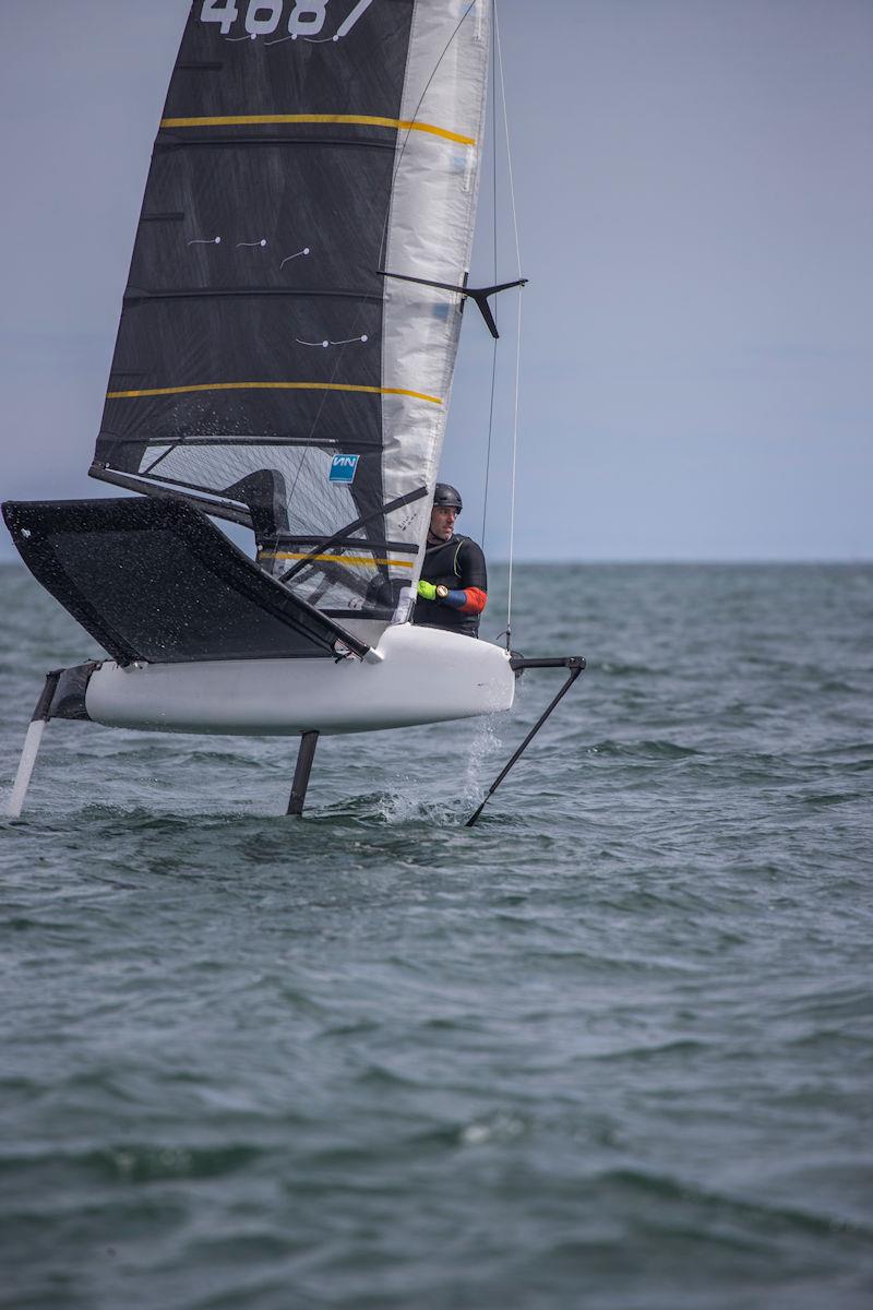 Ronan Wallace in the Irish designed Voodoo during the 2022 Irish Moth Nationals at Dun Laoghaire photo copyright Sean Hannon  / @sean_hannon1  taken at Royal St George Yacht Club and featuring the International Moth class