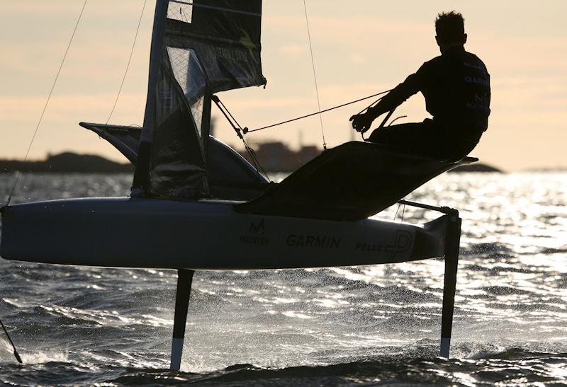 Doyle Sails Swedish Moth Nationals Exhibition Racing photo copyright Malcom Hanes taken at Royal Gothenburg Yacht Club and featuring the International Moth class