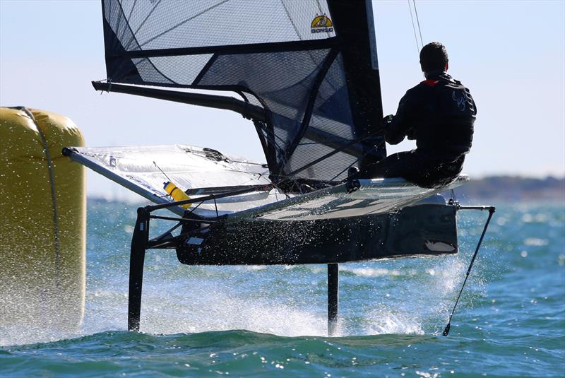 Doyle Sails Swedish Moth Nationals day 1 photo copyright Malcom Hanes taken at Royal Gothenburg Yacht Club and featuring the International Moth class