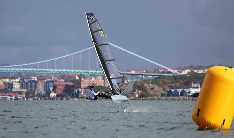 Doyle Sails Swedish Moth Nationals day 2 photo copyright Malcom Hanes taken at Royal Gothenburg Yacht Club and featuring the International Moth class