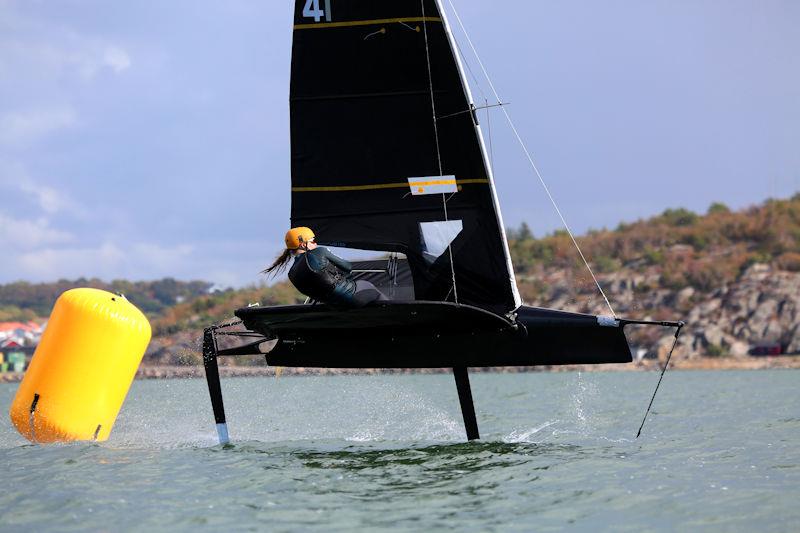 Doyle Sails Swedish Moth Nationals day 2 photo copyright Malcom Hanes taken at Royal Gothenburg Yacht Club and featuring the International Moth class