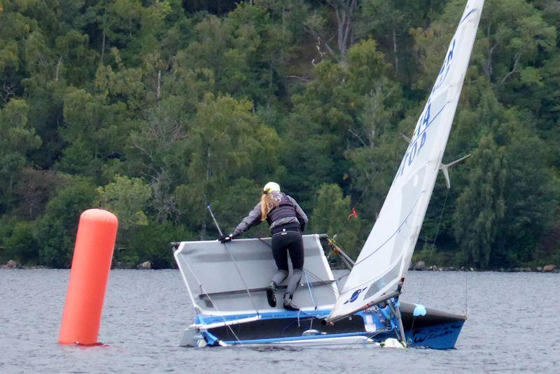 A delicate balance - International Moth Lowriders Scottish Championships at Loch Tummel photo copyright Ian Baillie taken at Loch Tummel Sailing Club and featuring the International Moth class