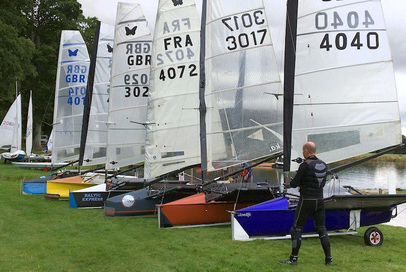 An incomplete line-up - International Moth Lowriders Scottish Championships at Loch Tummel photo copyright David Balkwill taken at Loch Tummel Sailing Club and featuring the International Moth class