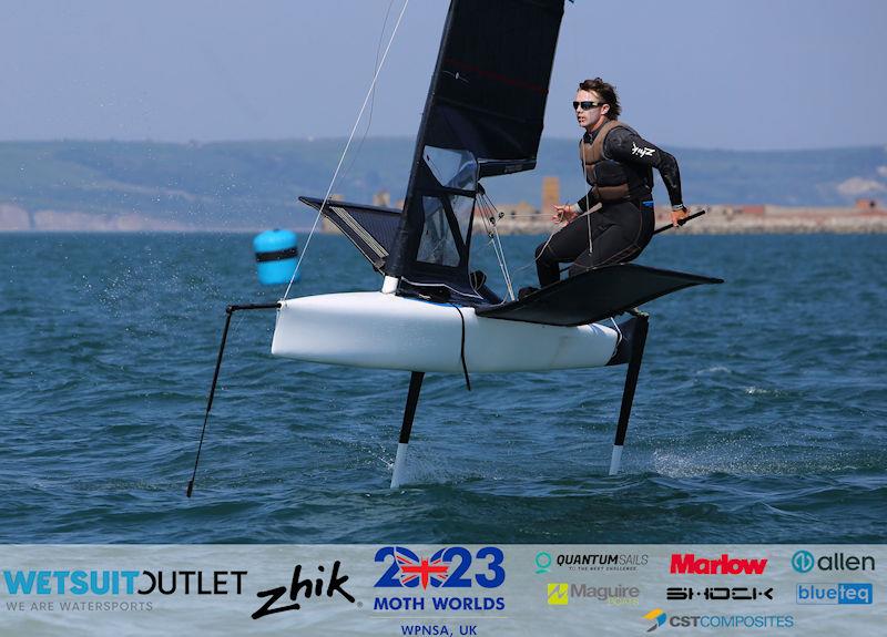 Jack Bennett, NZL 4774, on Day 1 of the Wetsuit Outlet and Zhik International Moth UK Open Championship 2023 - photo © Mark Jardine / IMCA UK