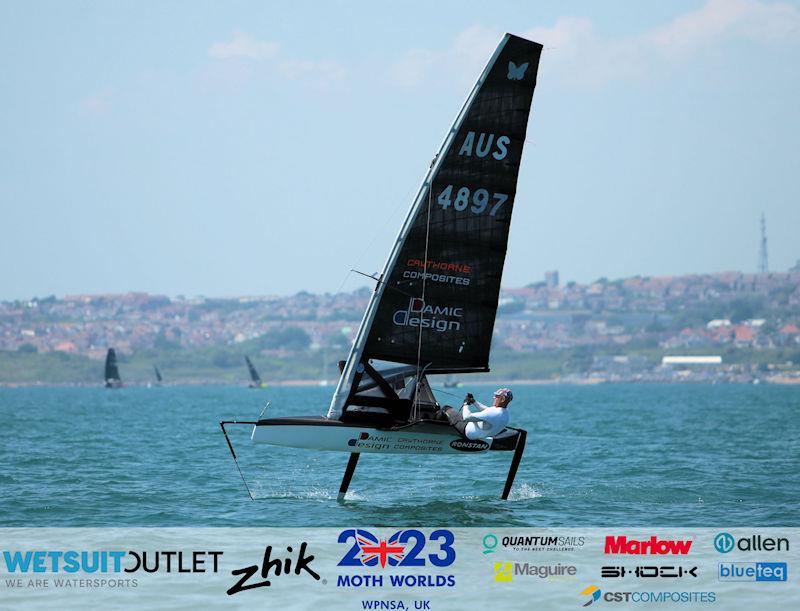 Tom Burton, AUS 4897, on Day 1 of the Wetsuit Outlet and Zhik International Moth UK Open Championship 2023 - photo © Mark Jardine / IMCA UK